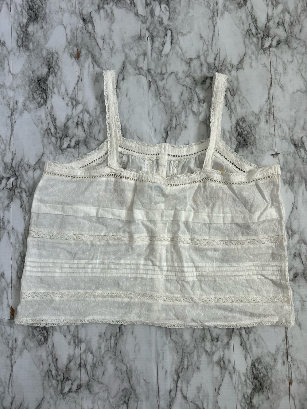 Sundance | women’s size XL Daisy floral embroidered, eyelet button front tank - Picture 8 of 11